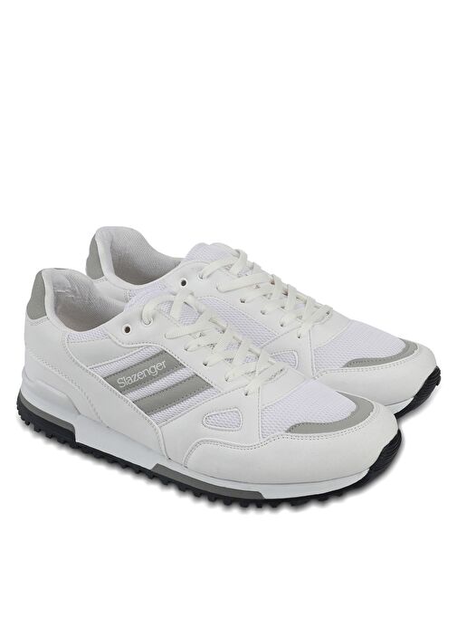 Slazenger MAROON I Büyük Beden Erkek Sneaker Ayakkabı Beyaz / Gri - Görsel 3