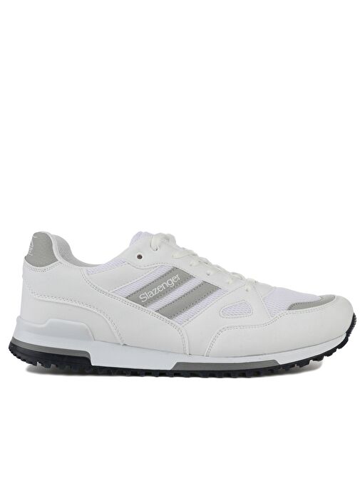 Slazenger MAROON I Büyük Beden Erkek Sneaker Ayakkabı Beyaz / Gri - Görsel 2