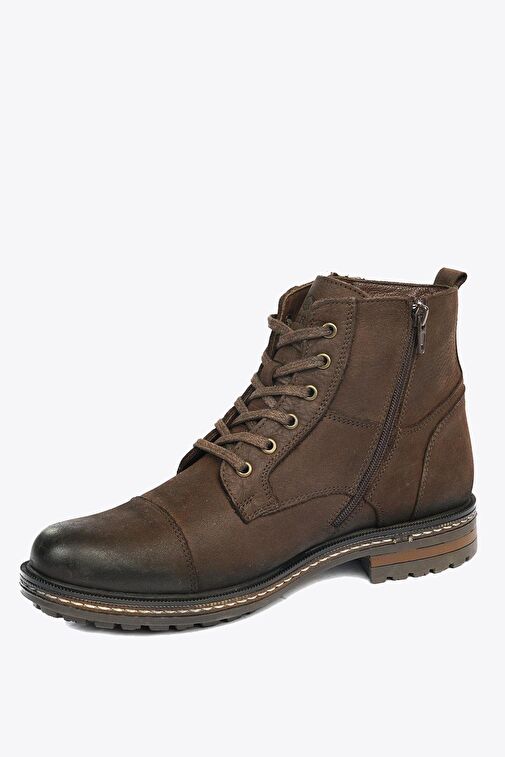 Hammer Jack Hakiki Deri Kahve Nubuk Erkek Bot - Görsel 4