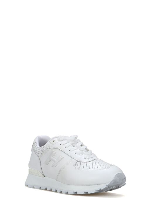 Hammer Jack Peru Hakiki Deri Beyaz Kadın Spor Ayakkabı - Görsel 4