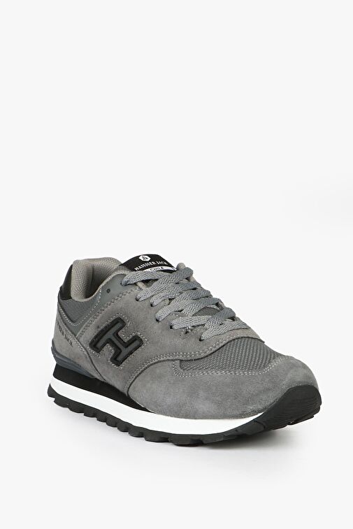 Hammer Jack Chile Hakiki Deri Gri Siyah Kadın Spor Ayakkabı - Görsel 3