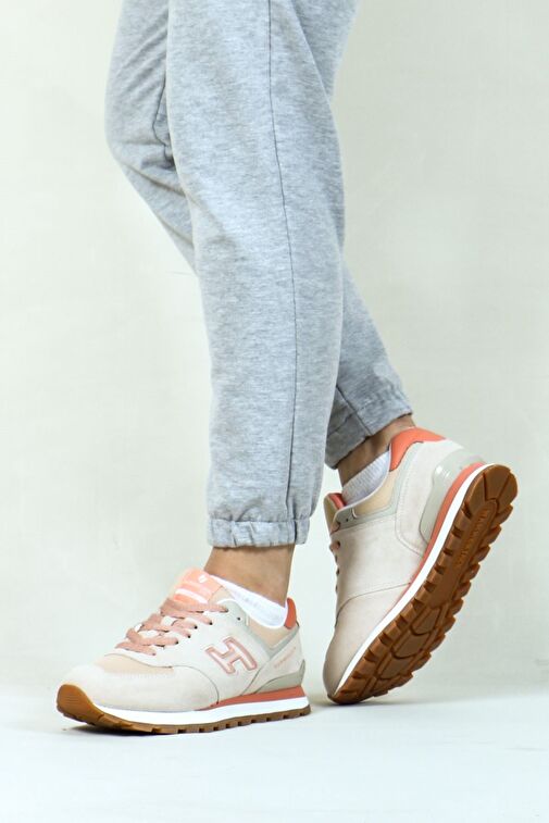 Hammer Jack Chile Hakiki Deri Lamb-Coral Kadın Spor Ayakkabı - Görsel 6