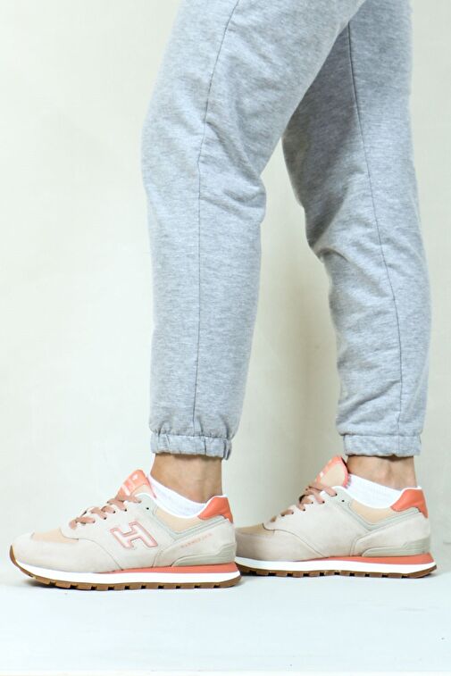 Hammer Jack Chile Hakiki Deri Lamb-Coral Kadın Spor Ayakkabı - Görsel 8