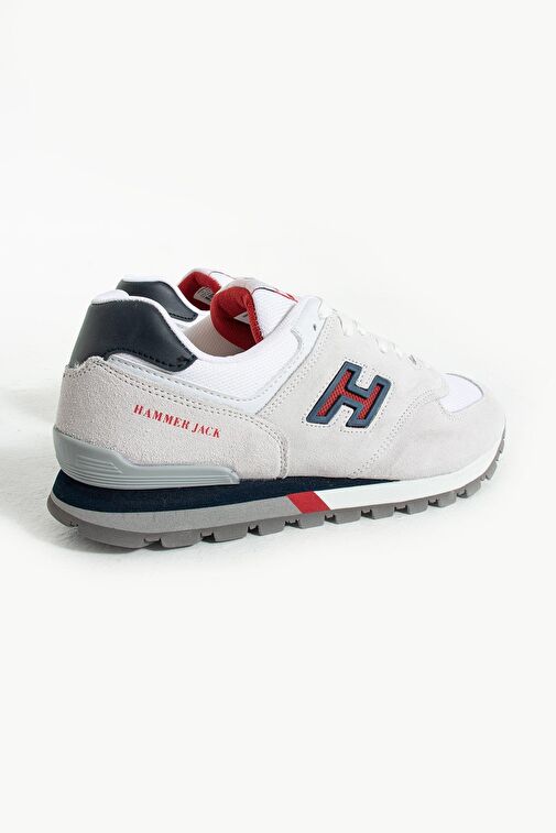 Hammer Jack Chile Hakiki Deri Beyaz Puruty-Laci-Kırmızı Erkek Spor Ayakkabı - Görsel 3
