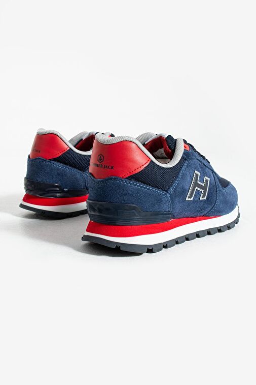 Hammer Jack Peru Hakiki Deri Koyu İndigo-Kırmızı Kadın Ayakkabı - Görsel 3