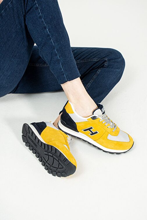 Hammer Jack Peru Hakiki Deri Hardal-Laci Erkek Spor Ayakkabı - Görsel 4