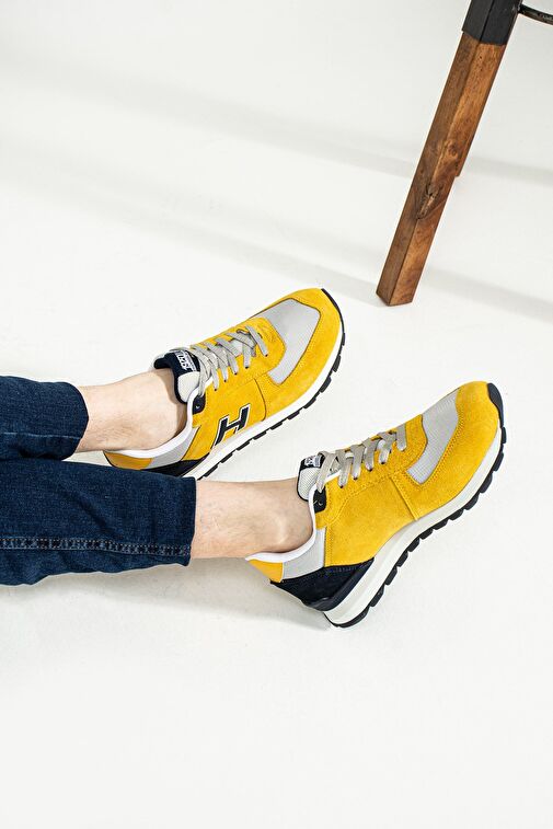 Hammer Jack Peru Hakiki Deri Hardal-Laci Erkek Spor Ayakkabı - Görsel 5