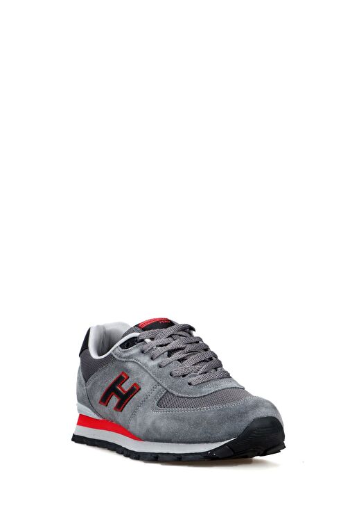 Hammer Jack Peru Hakiki Deri Meet Gri-Kırmızı-Laci Erkek Spor Ayakkabı - Görsel 3