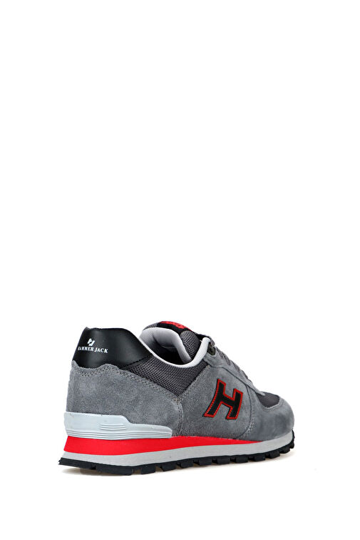 Hammer Jack Peru Hakiki Deri Meet Gri-Kırmızı-Laci Erkek Spor Ayakkabı - Görsel 4