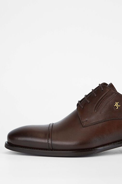 Tamer Tanca Erkek Hakiki Deri Kahverengi Klasik Ayakkabı - Görsel 4