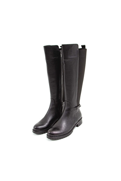 Tamer Tanca Kadın Hakiki Deri Siyah Floter Casual Çizme - Görsel 9