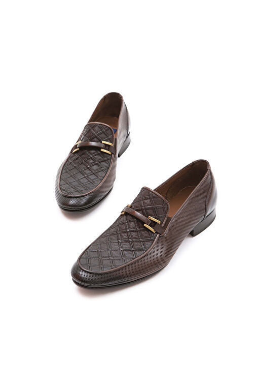 Tamer Tanca Erkek Hakiki Deri Kahverengi Makosen Ayakkabı - Görsel 6