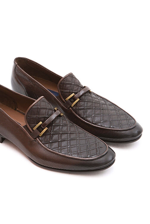 Tamer Tanca Erkek Hakiki Deri Kahverengi Makosen Ayakkabı - Görsel 7