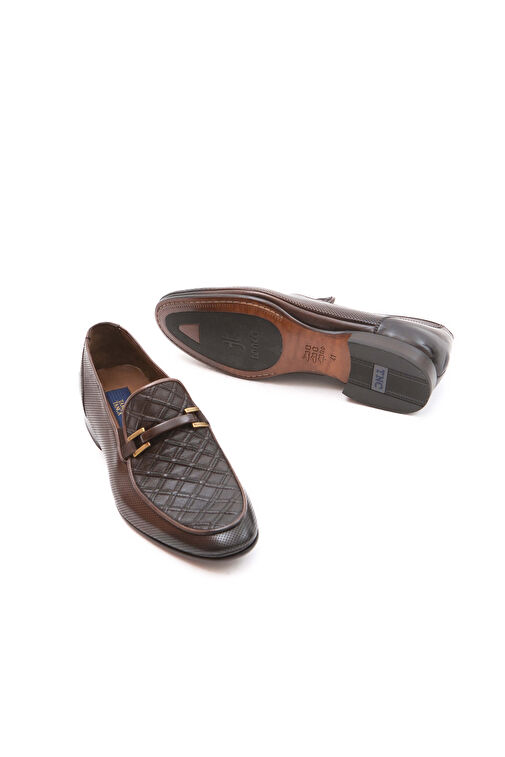 Tamer Tanca Erkek Hakiki Deri Kahverengi Makosen Ayakkabı - Görsel 8