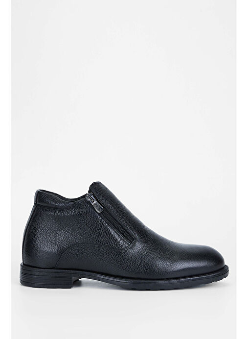 Tamer Tanca Erkek Hakiki Deri Siyah Floter Klasik Bot - Görsel 2