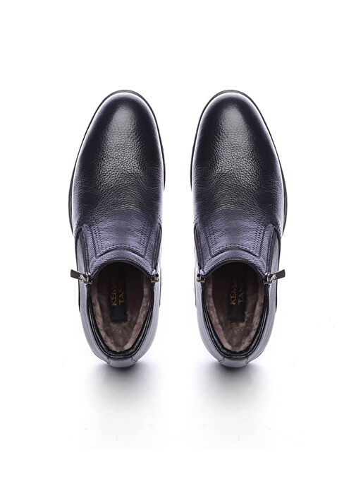 Tamer Tanca Erkek Hakiki Deri Siyah Floter Klasik Bot - Görsel 5