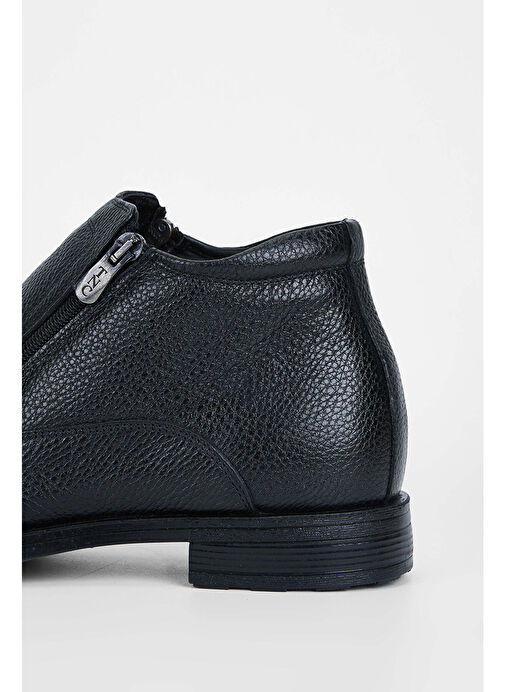 Tamer Tanca Erkek Hakiki Deri Siyah Floter Klasik Bot - Görsel 8