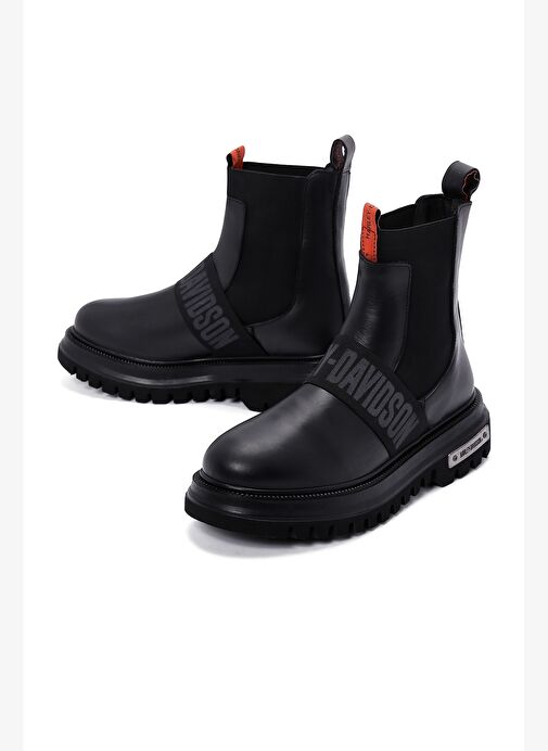 Erkek Siyah Deri Bot POLPERRO - Görsel 4