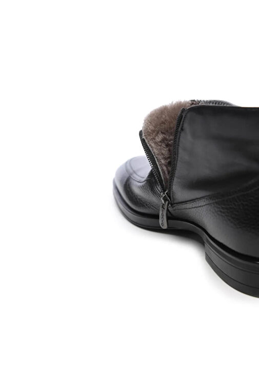 Tamer Tanca Erkek Hakiki Deri Siyah Klasik Bot - Görsel 5