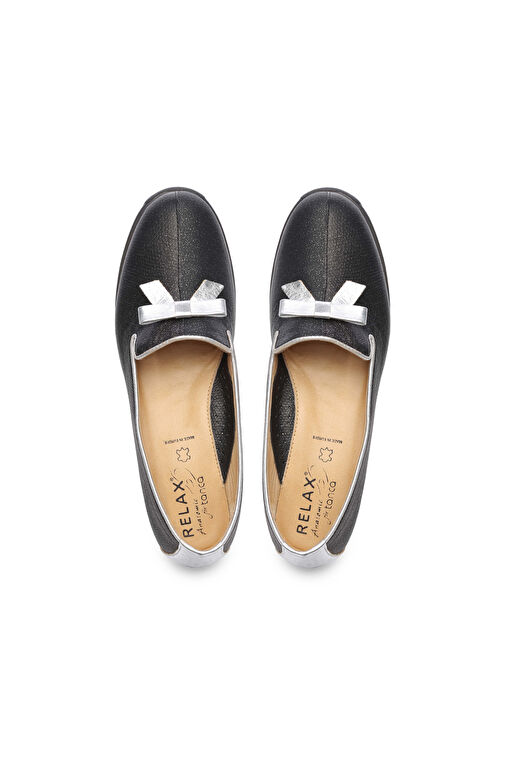 Relax Anatomic Kadın Suni Deri Siyah Mokasen & Loafer Ayakkabı - Görsel 5