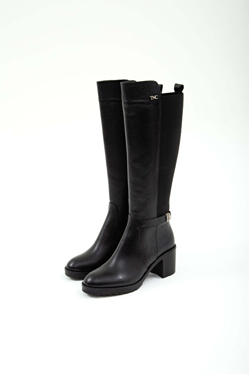 Tamer Tanca Kadın Hakiki Deri Siyah Çizme - Görsel 9