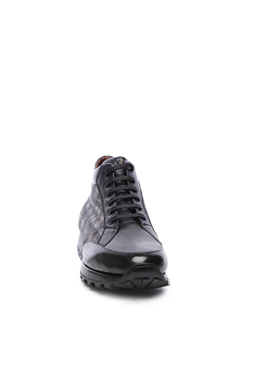 Tamer Tanca Erkek Hakiki Deri Siyah Casual Bot - Görsel 3