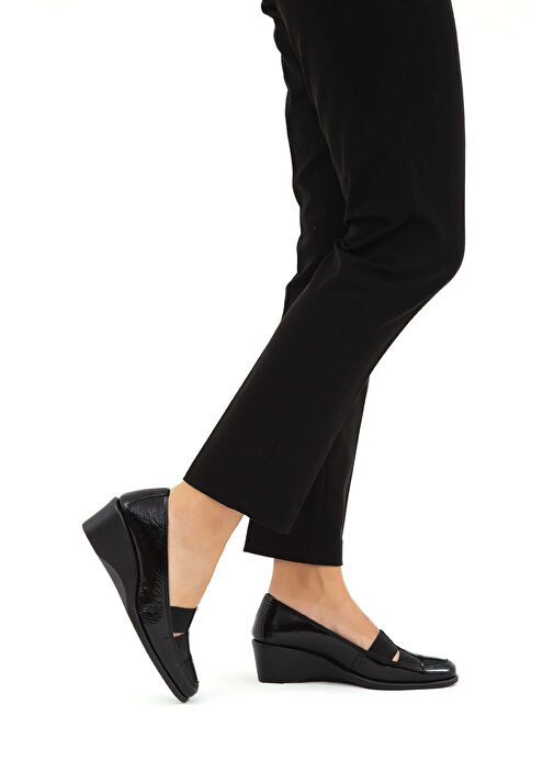Relax Anatomic Kadın Hakiki Deri Siyah Comfort Ayakkabı - Görsel 5