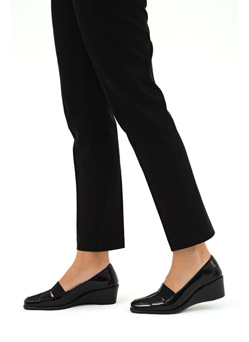 Relax Anatomic Kadın Hakiki Deri Siyah Comfort Ayakkabı - Görsel 7