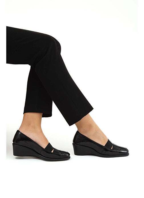 Relax Anatomic Kadın Hakiki Deri Siyah Comfort Ayakkabı - Görsel 8