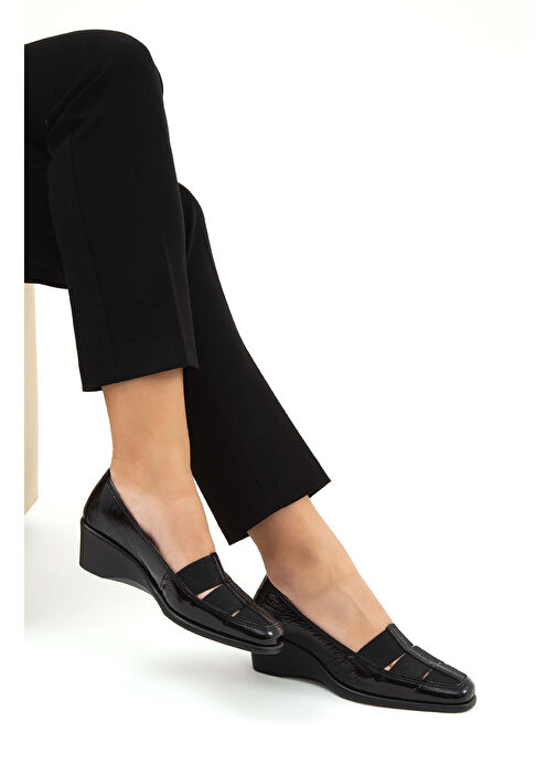 Relax Anatomic Kadın Hakiki Deri Siyah Comfort Ayakkabı - Görsel 9