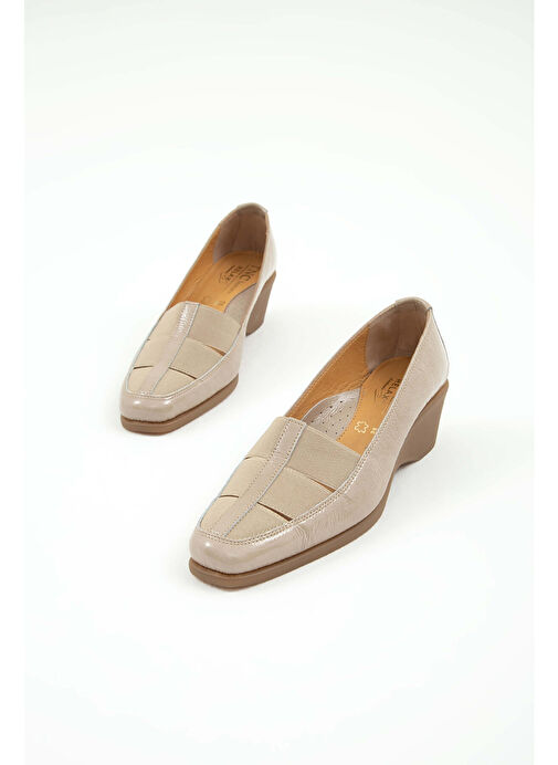 Relax Anatomic Kadın Hakiki Deri Bej Comfort Ayakkabı - Görsel 3