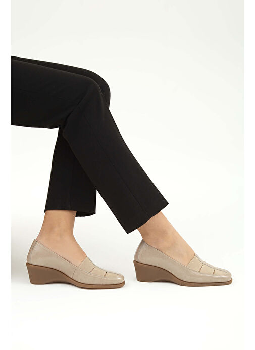 Relax Anatomic Kadın Hakiki Deri Bej Comfort Ayakkabı - Görsel 8