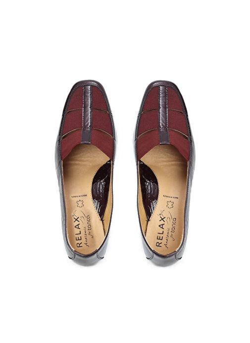 Relax Anatomic Kadın Hakiki Deri Bordo Comfort Ayakkabı - Görsel 3