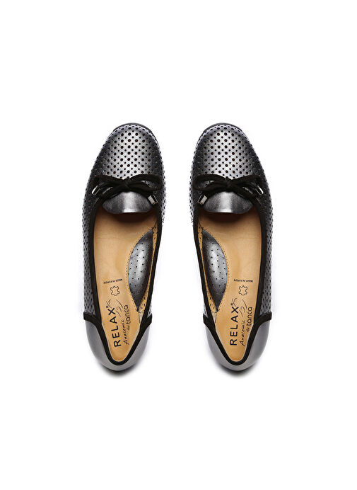 Relax Anatomic Kadın Hakiki Deri Siyah Comfort Ayakkabı - Görsel 5