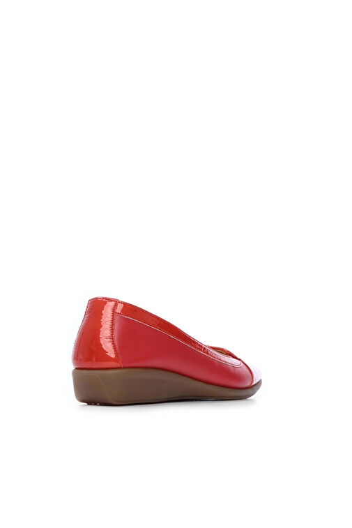 Relax Anatomic Kadın Hakiki Deri Kırmızı Comfort Ayakkabı - Görsel 4