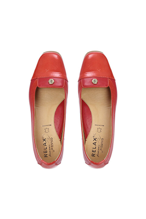 Relax Anatomic Kadın Hakiki Deri Kırmızı Comfort Ayakkabı - Görsel 6