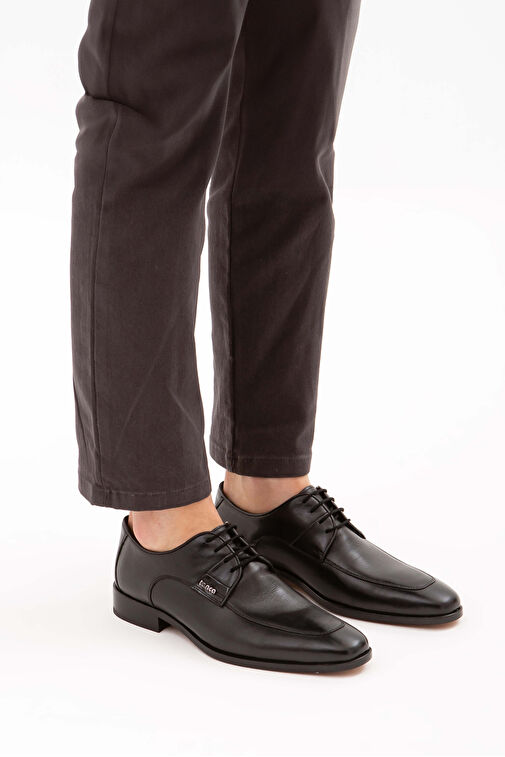 Tamer Tanca Erkek Hakiki Deri Siyah Klasik Ayakkabı - Görsel 2