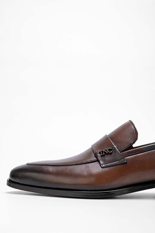 Tamer Tanca Erkek Hakiki Deri Kahverengi Makosen Ayakkabı - Görsel 4