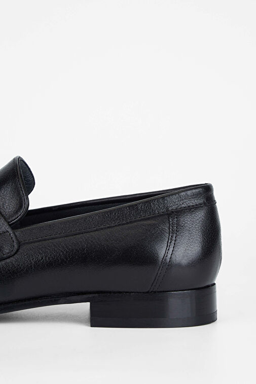 Tamer Tanca Erkek Hakiki Deri Siyah Makosen Ayakkabı - Görsel 6