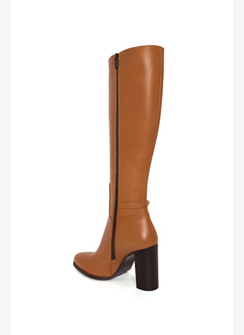 Deri Tokalı Uzun Çizme - Görsel 5
