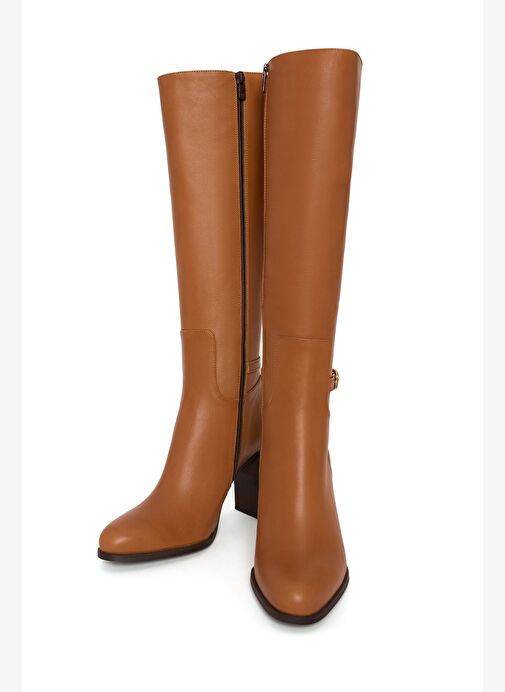 Deri Tokalı Uzun Çizme - Görsel 4