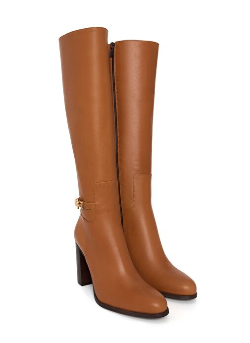 Deri Tokalı Uzun Çizme - Görsel 2