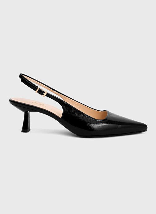 Deri Arkası Açık Topuklu Ayakkabı - Görsel 3
