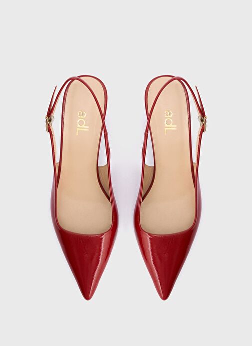 Deri Arkası Açık Topuklu Ayakkabı - Görsel 4