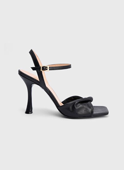 Deri Önü Açık Topuklu Ayakkabı - Görsel 3