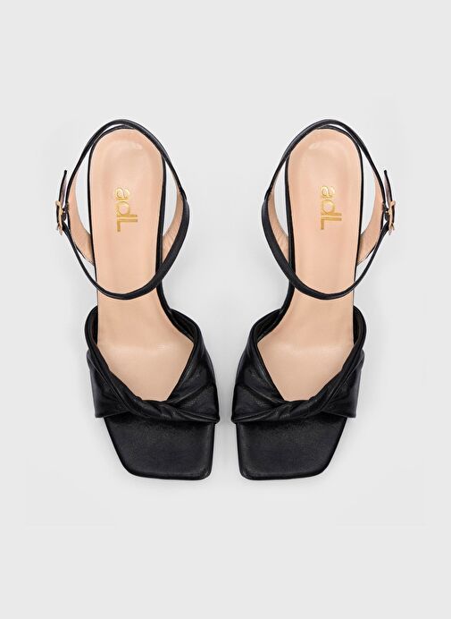 Deri Önü Açık Topuklu Ayakkabı - Görsel 4