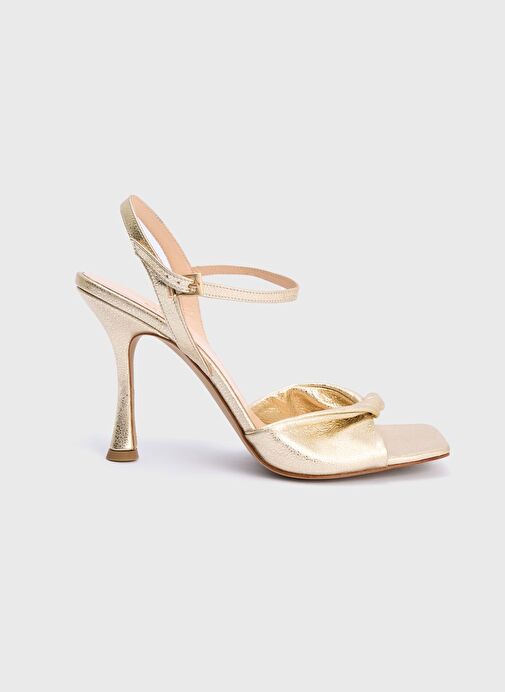 Deri Önü Açık Topuklu Ayakkabı - Görsel 3