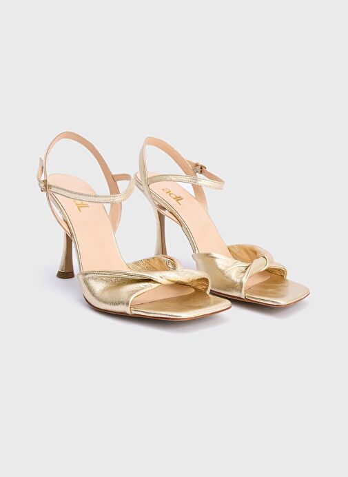 Deri Önü Açık Topuklu Ayakkabı - Görsel 2