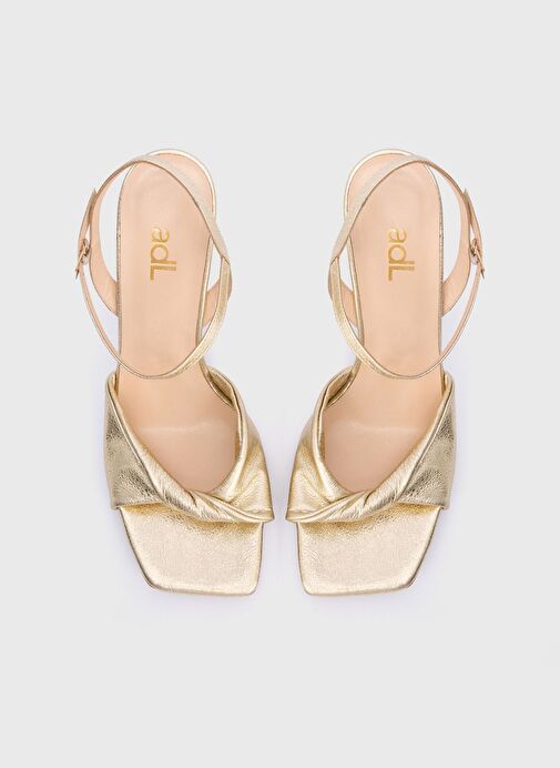 Deri Önü Açık Topuklu Ayakkabı - Görsel 4