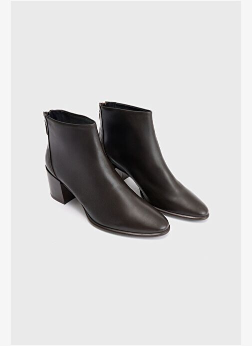 Yuvarlak Burunlu Topuklu Bot - Görsel 3